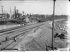 Permanent station under construction, 1912.