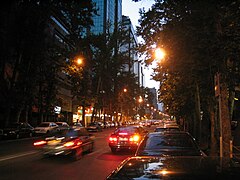 Street in the evening