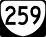 State Route 259 marker