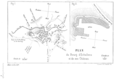 Plan du bourg et du château d'Échallens en 1856.