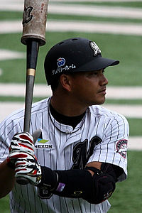 Tadahito Iguchi i Chiba Lotte Marines dräkt 2011.