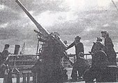 76/40 Model 1916 gun aboard the Romanian submarine tender Constanța