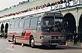 Duple Dominant II/IV hybrid on Leyland Tiger chassis. This vehicle has optional flat-glass passenger windows.