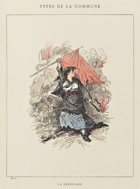 Bertall, Les Communeux, 1871: Types, caractères, costumes, Paris, Plon, 1880. 49. The barricade. Bibliothèque nationale de France