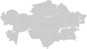 Mappa del Kazakistan