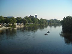 El Danubio a su paso por Ingolstadt (se ve al fondo el Nuevo Castillo)