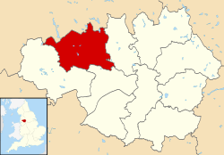 Bolton shown within Greater Manchester