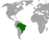 Location map for Brazil and Poland.