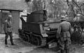 Image 31German soldiers examine an abandoned Belgian T13 Tank, 1940 (from History of Belgium)