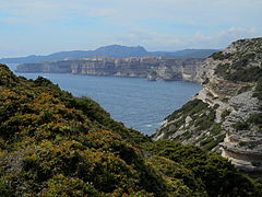 Bonifacio depuis le Capo Pertusato.