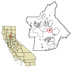 Location of Cherokee in Butte County, California.
