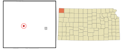 Location within Cheyenne County and Kansas