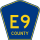 County Road E9 marker