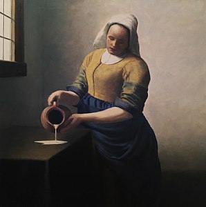 La Laitière, 1993 (d’après le tableau homonyme de Vermeer).