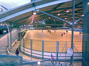 Illuminated covered outdoor rink