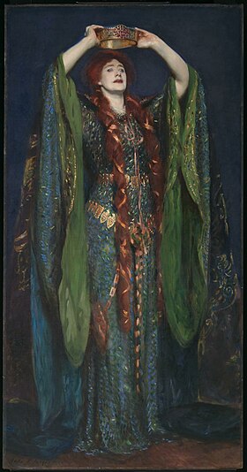 Ellen Terry en Lady Macbeth, de John Singer Sargent (1889).