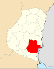 Location of Gualeguaychú Department within Entre Ríos Province