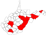 County distribution map.