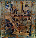 The Saw Mill, tapestry woven by Else Halling, in the Oslo City Hall