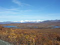 Numerous kettle lakes line the eastern portion of the highway.