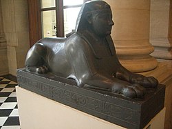 Statue claimed to be the Sphinx of pharaoh Nepherites I, found in 1513 and purchased in 1808 in Italy. Louvre museum, A 26[1]