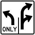 R3-H8bp Lane Use Control Sign (L-RR)