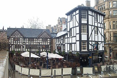 The pubs in 2006, having been moved and reassembled at the current Shambles Square