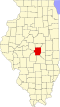 State map highlighting Macon County