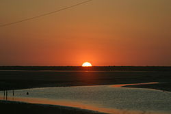 Sunset over the floodplains just west of Bagdad Beach