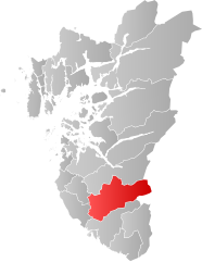 Lage der Kommune in der Provinz Rogaland