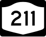 New York State Route 211 marker