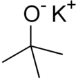 Skeletal formula of potassium tert-butoxide