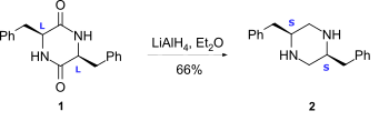 Reduction of the carbonyl groups of 2,5-DKPs