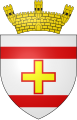 Siġġiewi (Città Ferdinand). Argent on a fess Gules a cross couped Or.[20]