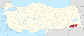 Location of Şırnak Province in Turkey