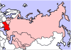 Location map for the Soviet Union and Ukraine.
