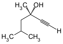 Strukturformel von 3,5-Dimethyl-1-hexin-3-ol