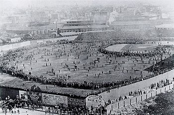 Huntington Avenue Grounds am Tag von Spiel 3 der ersten World Series