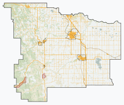 Naphtha, Alberta is located in Foothills County