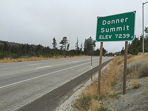 Sign for Donner Summit