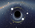 Image 53Simulated view of a black hole. Jacob Bekenstein predicted and co-discovered black hole entropy (from Culture of Israel)