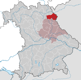 Landkreis Tirschenreuths läge i Bayern