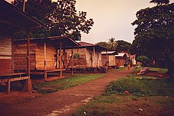 Main "street" at the village of Boca de Cupe in 1996