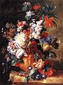 "Bouquet of Flowers in an Urn" by Jan van Huysum