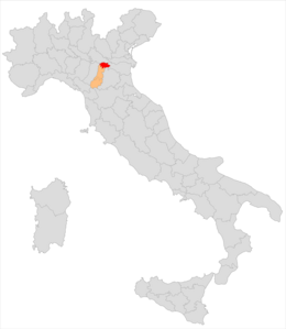 Circondario di Mirandola – Localizzazione