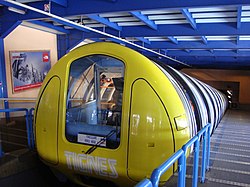 Funiculaire Perce-Neige en gare amont au glacier de la Grande Motte.