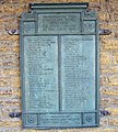 Great War memorial tablet, set on the wall of the museum, listing the names of those employed at the Iron and Steel works who died in the First World War.