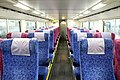 Interior view of 5100 series bilevel car lower deck