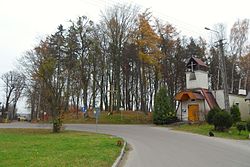 View on the local chapel.