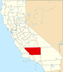 Map showing location of Kern County